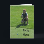 HAPPY PAR-FECT BIRTHDAY ***SON***  CARD<br><div class="desc">CUTE GOLFER'S BIRTHDAY CARD. Have fun sending it today! THANKS FOR STOPPING BY ONE OF MY 8 STORES!!!! THERE ARE OTHER CARDS WITH THIS PHOTO SO USE TAGS TO FIND IT IF YOU WISH!!!</div>
