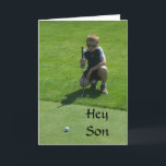 HAPPY PAR-FECT BIRTHDAY ***SON***  CARD<br><div class="desc">CUTE GOLFER'S BIRTHDAY CARD. Have fun sending it today! THANKS FOR STOPPING BY ONE OF MY 8 STORES!!!! THERE ARE OTHER CARDS WITH THIS PHOTO SO USE TAGS TO FIND IT IF YOU WISH!!!</div>