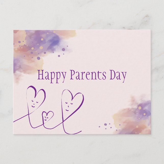 Happy Parents Day Postcard (Front)