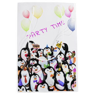 Happy Party Penguin Gift Bag Funny - Custom Text