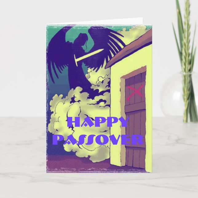 Happy Passover Angel Card (Front)