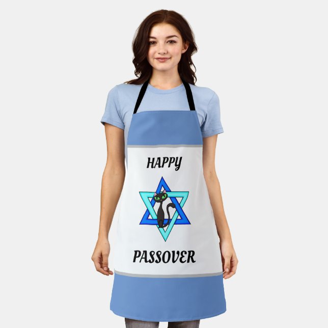 Happy Passover Cats     Apron (Worn)