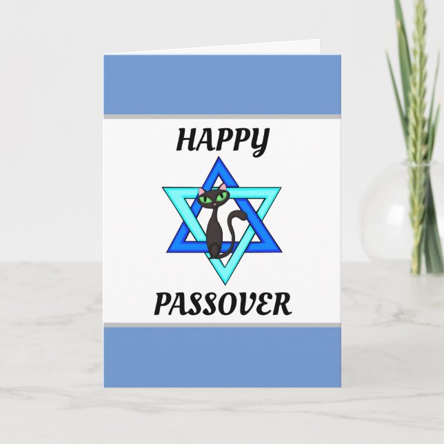 Happy Passover Cats    Card (Front)