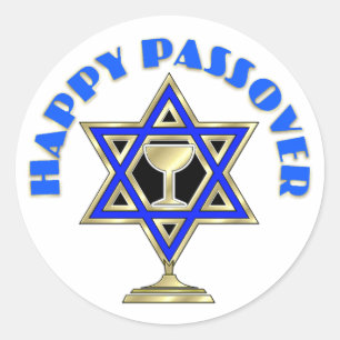 Happy Passover Classic Round Sticker