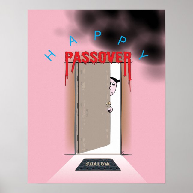 Happy Passover Exodus Cartoon Poster (Front)