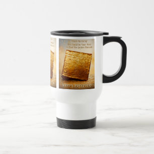 Happy Passover! Golden Matzah Travel Mug