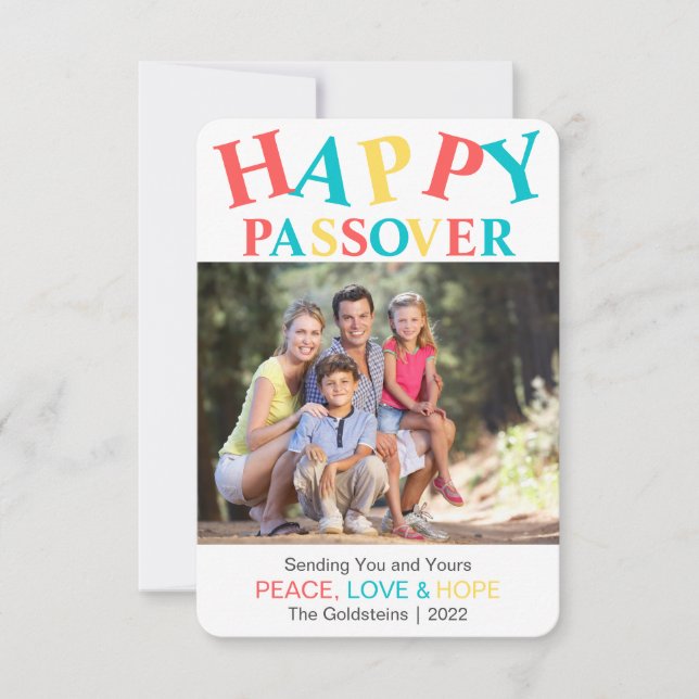 Happy Passover Personalised Colourful Photo 2022 (Front)