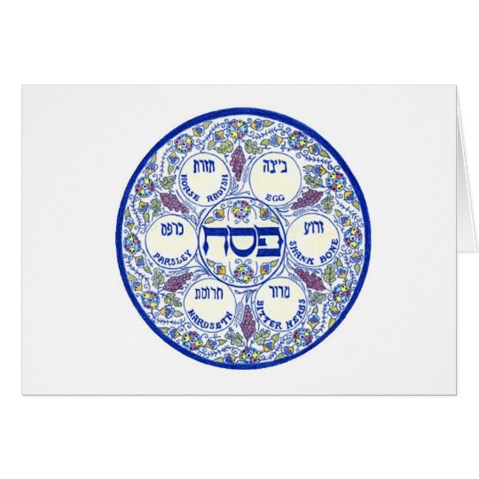 Happy Passover Seder Plate Card