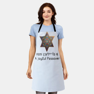 Happy Passover Star of David Apron