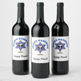 Happy Passover Wine Label