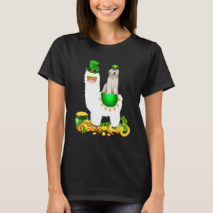 Happy Patrick S Day Leprechaun Bearded Collie Ridi T-Shirt