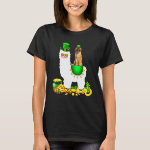 Happy Patrick S Day Leprechaun Leonberger Riding L T-Shirt
