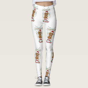 Happy Paw-lidays Christmas Cockapoo Design Leggings