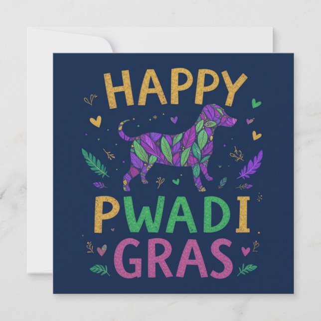 Happy pawdi Mardi gras (Front)