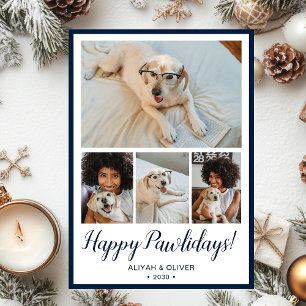 Happy Pawlidays 4 Photo Holiday Card