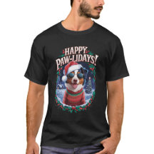 Happy Pawlidays Australian Shepherd Christmas Fun 