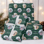 Happy Pawlidays Buffalo Plaid Custom Cat Dog Photo Wrapping Paper<br><div class="desc">Happy Pawlidays! Add the finishing touch to your holiday gifts this season with Green Buffalo Plaid Custom Photo Wrapping Paper. Add 2 of your favourite photos for a fun holiday wrapping design. Perfect for pet photos, dog, cat and animals ! COPYRIGHT © 2022 Judy Burrows, Black Dog Art - All...</div>