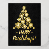 Happy pawlidays,Christmas Tree,Paw print snowflake