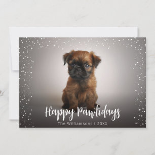 Happy Pawlidays Cute Dog Photo Christmas  Holiday Card