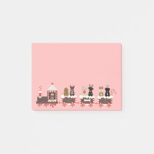 Happy Pawlidays Dog Christmas Holiday Train Post-it Notes