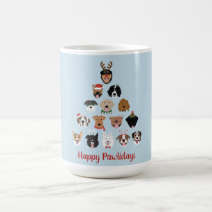Happy Pawlidays Dog Christmas Tree Coffee Mug