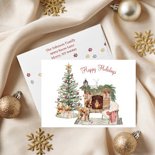 Happy Pawlidays Dog Design- Brittany Spaniel Holiday Card