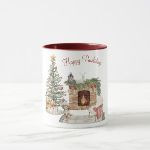 Happy Pawlidays Dog Design- Cavapoo Mug