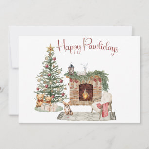 Happy Pawlidays Dog Design- Chihuahua Holiday Card
