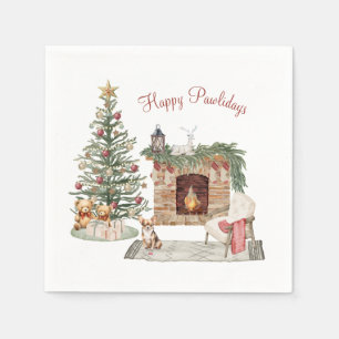 Happy Pawlidays Dog Design- Chihuahua Napkin
