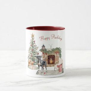 Happy Pawlidays Dog Design- Great Dane Mug