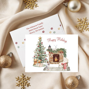 Happy Pawlidays Dog Design- Jack Russell Holiday Card