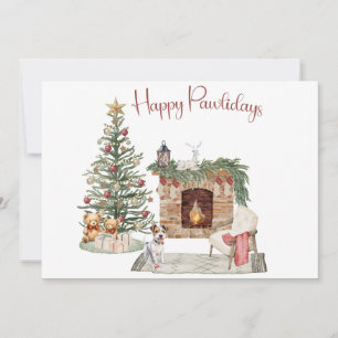 Happy Pawlidays Dog Design- Jack Russell Holiday Card