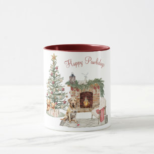 Happy Pawlidays Dog Design- Labrador Retriever Mug