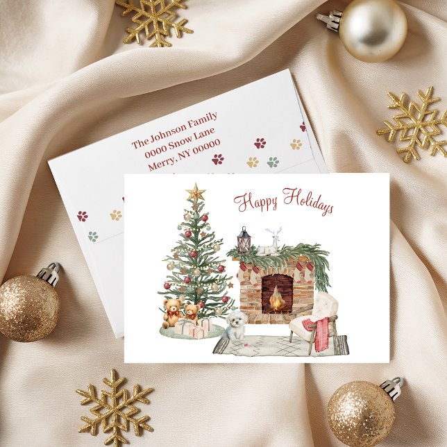 Happy Pawlidays Dog Design- Maltese Holiday Card (Creator Uploaded)