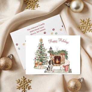 Happy Pawlidays Dog Design- Springer Spaniel Holiday Card