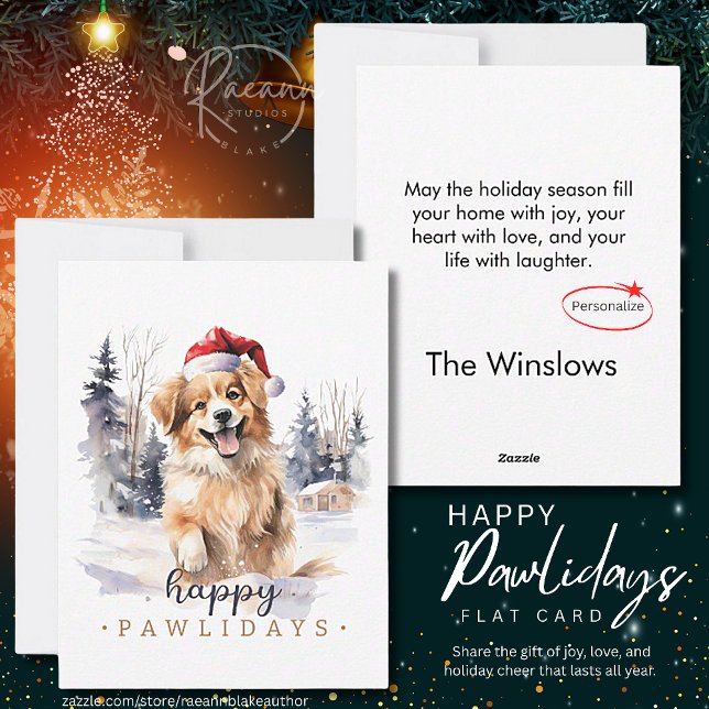 Happy Pawlidays Flat Christmas Card (Creator Uploaded)