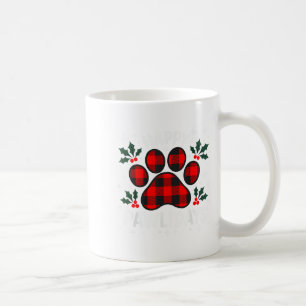 Happy Pawlidays Funny Christmas Dog Paw Xmas Dogs Coffee Mug