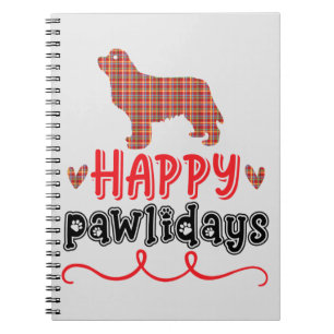 Happy Pawlidays   Funny Word Pun Notebook