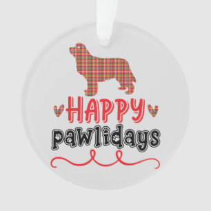 Happy Pawlidays   Funny Word Pun Ornament