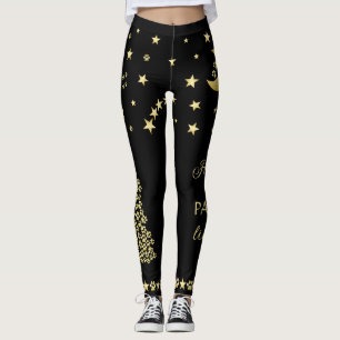Happy Pawlidays, Gold shiny Paw Christmas tree Leggings