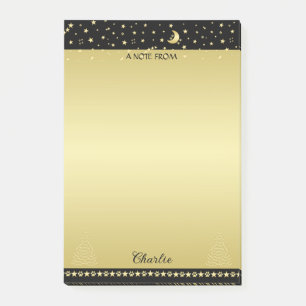 Happy Pawlidays, Gold shiny Paw Christmas tree Post-it Notes