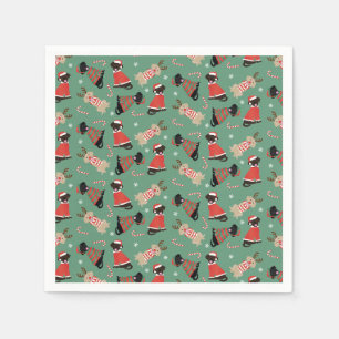 Happy Pawlidays Labrador Retriever Dogs Napkin