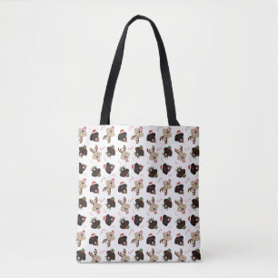 Happy Pawlidays Labrador Retriever Dogs Tote Bag