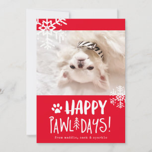 Happy Pawlidays Pet Photo Holiday Card