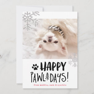 Happy Pawlidays Pet Photo Holiday Card
