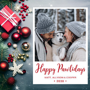 Happy Pawlidays Photo Holiday Card