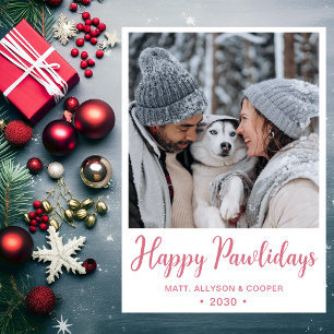 Happy Pawlidays Photo Holiday Card