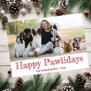 Happy Pawlidays Photo Holiday Card