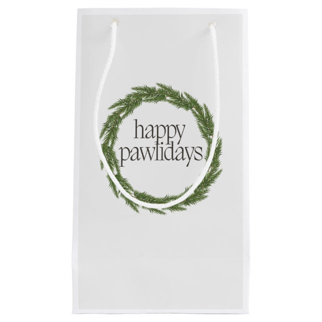 Happy Pawlidays Small Gift Bag (Front)