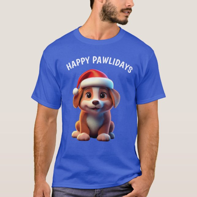 Happy Pawlidays T-Shirt (Front)